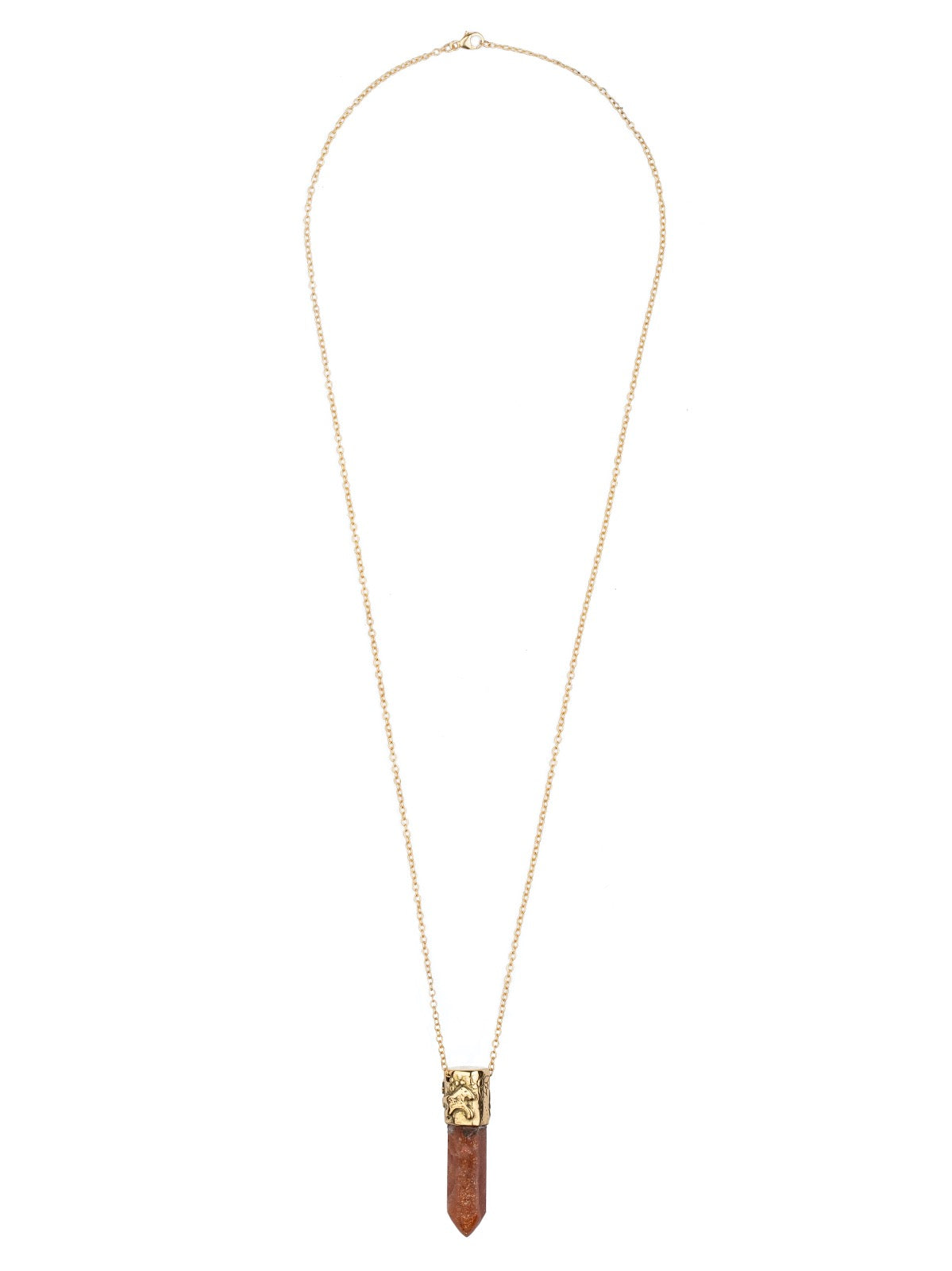 Power Stone Sunstone Necklace In Gold